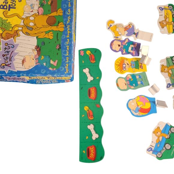 Nickelodeon Rugrats Backyard Toy Hunt Board Game 41420 Mattel 1997 Complete Set - Picture 3 of 6